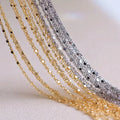 N502 925 Sterling Silver 18k Gold Plated Freshwater Pearl Beads Necklace Accessory DIY Mountings Wedding Jewelry Wholesale