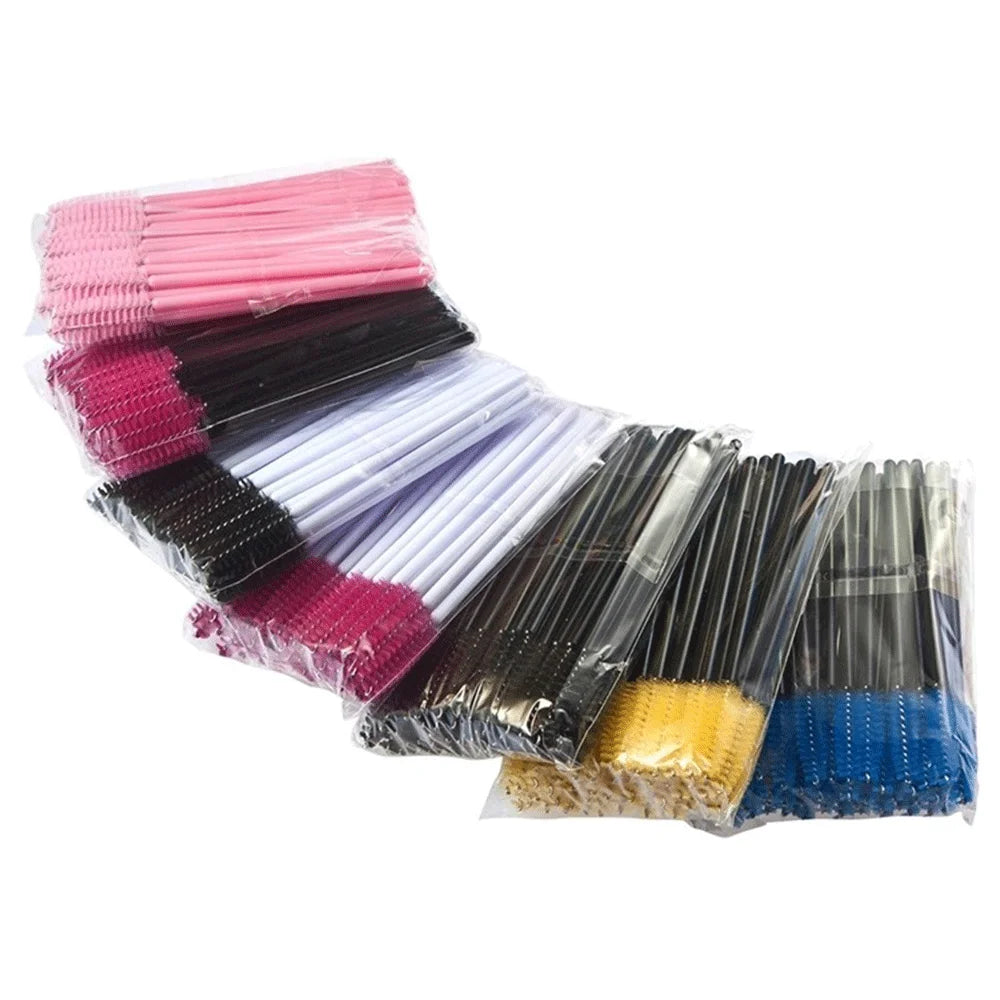 Eyelash Brushes Disposable Eyelash Extension Mascara Wand Brushes Eyebrow Lash Brushes Mascara Applicator Wands
