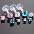 PTFE Bioplast Labret Piercing Lip Rings Cartilage CZ Labret Ring Piercings Body Jewelry Piercings