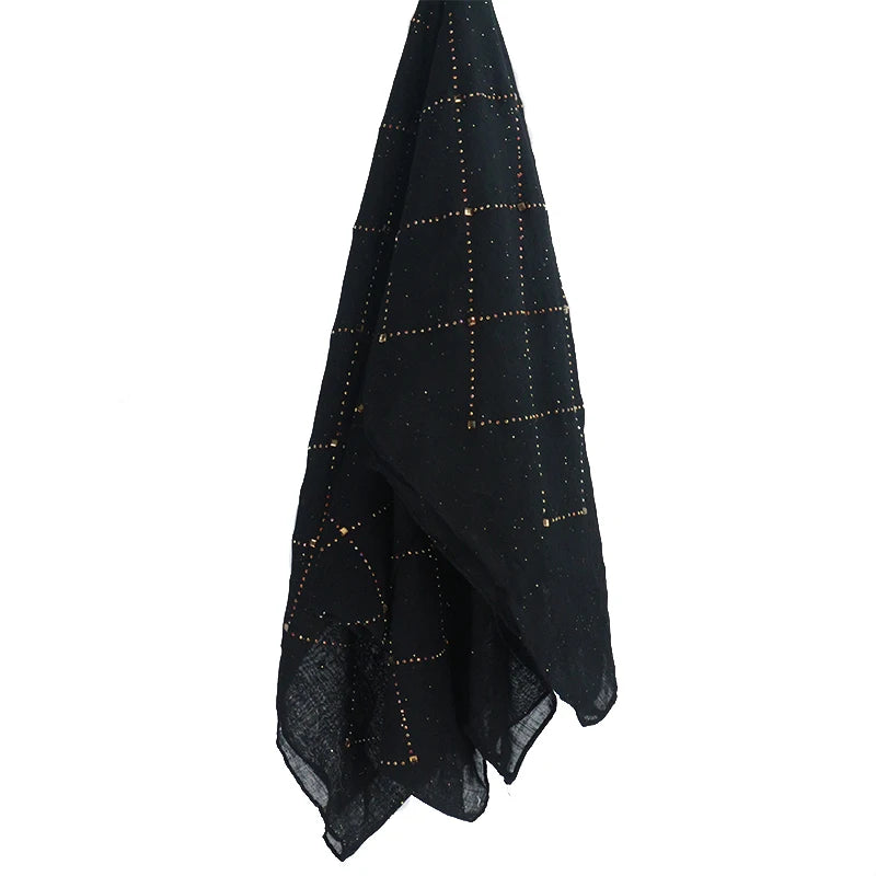 Wholesale Custom Made Cotton With Drill Hijab Scarf Muslim Hijab Hot Selling Scarf Cotton Hijabs