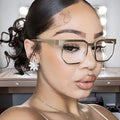 Lmamba 7849 Luxury Metal Unique Blue Light Blocking Glasses Women 2024 Fashion Punk Optical Eyeglasses Frames