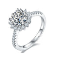 Customized 14k 18k Solid Gold Ring 2ct 8mm Round Diamond Cut D White VVS Moissanite Diamond Engagement Ring