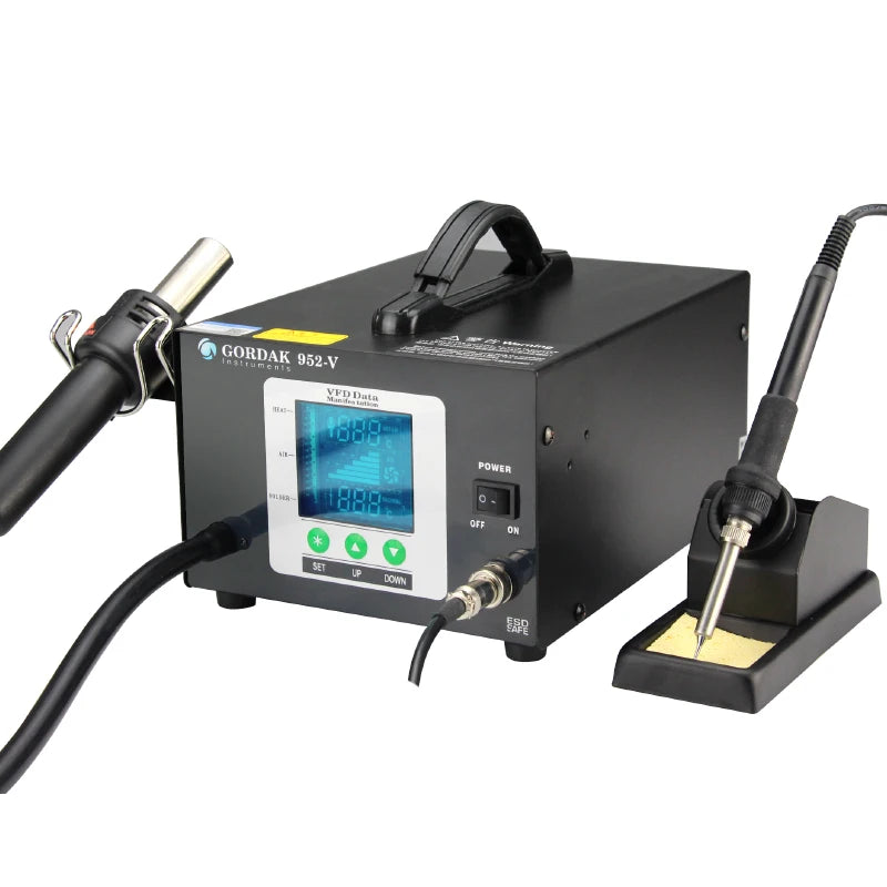 952V 2 in 1 Digital Display Hot Air SMD Rework Soldering Station BGA Welding Machine by Intelligent Control MegaBDM