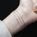 Wholesale Fashion Stainless Steel IP Plating 18K Gold Plated 1mm Snake Chain Bracelet
