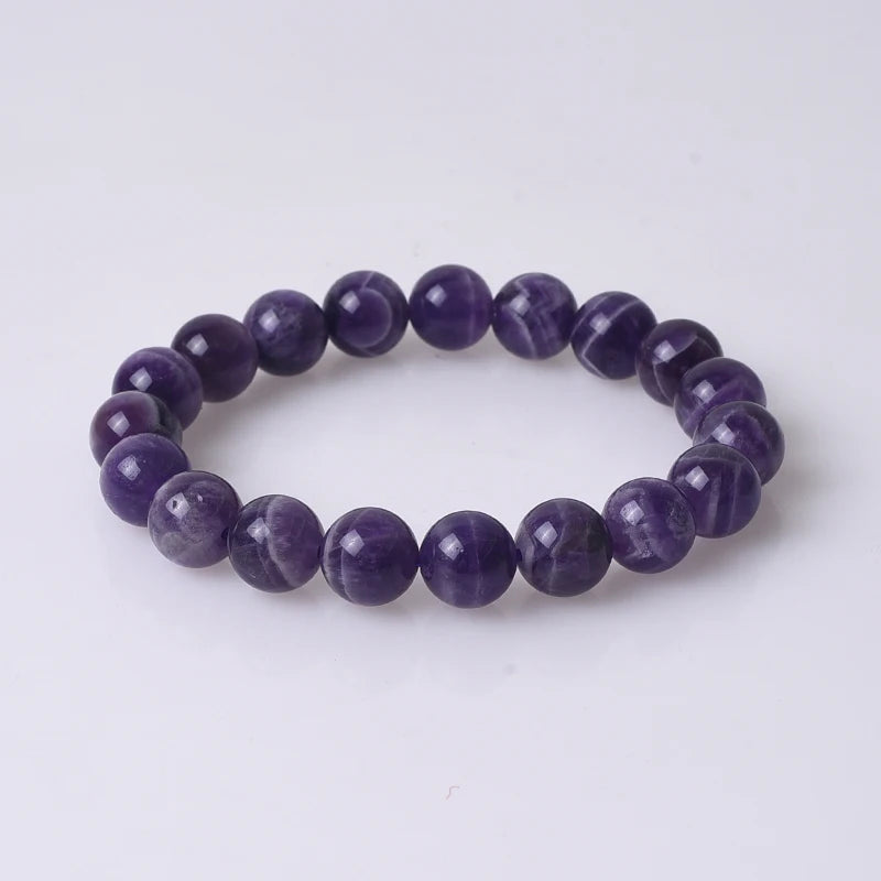 Wholesale Dream Amethyst Purple Bracelet Natural Crystal Polished Chakra Quartz Stone Feng Shui Style Healing Decoration Gift