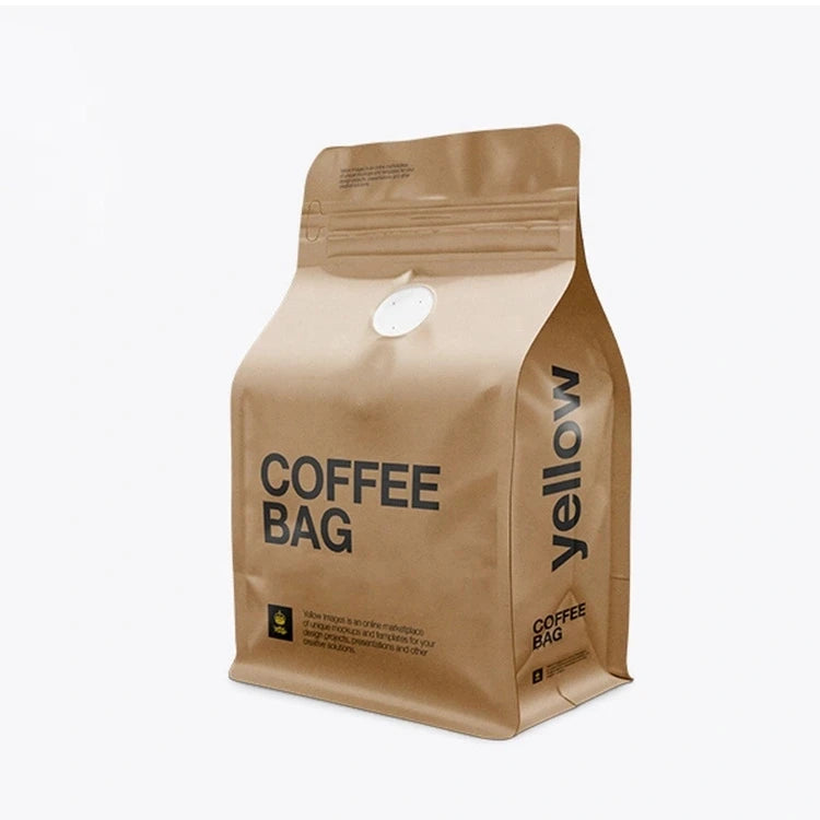 Printing Resealable Packing Printed Zip Lock Custom Ziplock Logo Zipper Valve Compostable Pouch Packaging Coffee Bag