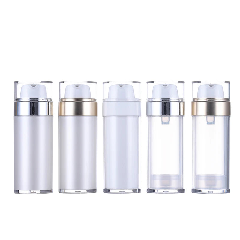 Refillable Plastic Acrylic PS 30ml 50ml Double Wall Cosmetics Resistant Luxury Airless Pump Bottle Skincare Cream Serum