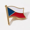 Factory Cartoon Metal Craft for Lapel Pin Brooch Cute Backing Card Enamel Pins Hard Soft Czech Republic Flag Enamel Pins