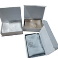 22/25 MM 100% Pure Silk Woven Striped Pillowcase with Custom Logo Embroidery in Gift Box for Home & Hotel Use Eco-Friendly
