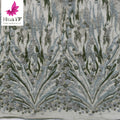 2020 New Arrival Hand Beaded Embroidery Lace African Bridal Lace Beaded Bridal Laces With Sequins  HY1429-2