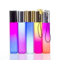 In Stock 10ml Ombre Glass Roll on Pendant Bottle With Key Chain Lid for Essential Oil and Perfume