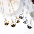 2025 Fashion Muslim Mosque Kaaba Charm Necklace Allah Arabic Necklaces 18K Gold Stainless Steel Necklace Islamic Jewelry