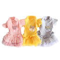 Cute Pet Clothes Spring Autumn Dog Clothes Dresses Cotton Small Dog Clothes