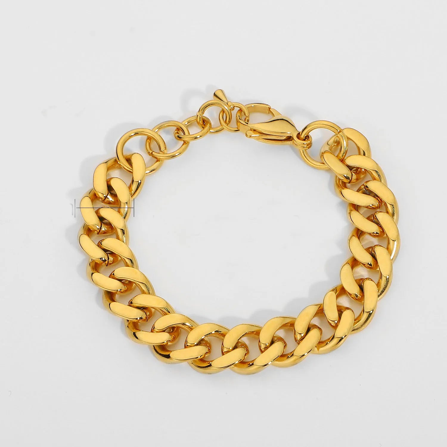 Exaggerated Personality Simple Gold Plated Stainless Steel Fashion Chain Bracelet for Anniversary Gift