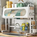Eco-Friendly Metal Over the Counter Dish Rack Over the Sink Dish Drying Rack Large Kitchen Sink Shelf Multifunction Tools