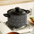 Hxglass 1.0L-4.5L Black Gas Ceramic Cooking Set Soup & Stock Pots with Lids Ceramic Casserole Dish
