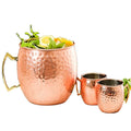 5L Oversized Stainless Steel Rose Gold Hammered Copper Cups Moscow Mule Mug for Chiller Drinks Party Bar