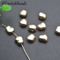 Jewelry Accessories Unique Design Gold Plated Irregular Drilled Brass Loose Spacer Beads for Necklace Making