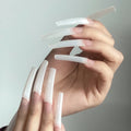 550pcs/Bag Hot Sale Private Label Half Cover French Nail Tips Wholesale Clear Natural Nail Extension Tips Customized Logo