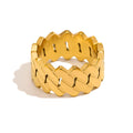 MICCI Waterproof Jewelry 18K Stainless Steel Gold Plated Unisex Wholesale Rings for Women