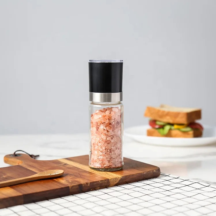 Kitchen Ware Mills Salt and Pepper Mill Ceramic Will Sprinkle Cheap Spice Grinder with Glass Bottle 140ml