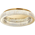 Round LED Ceiling Light Indoor Hotel Living Room Luxury Gold Crystal Ceiling Lamp