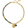 High-Grade Original Vintage Colorful Natural Stone Beads Zodiac Signs Necklace for Women Jewelry Design Custom