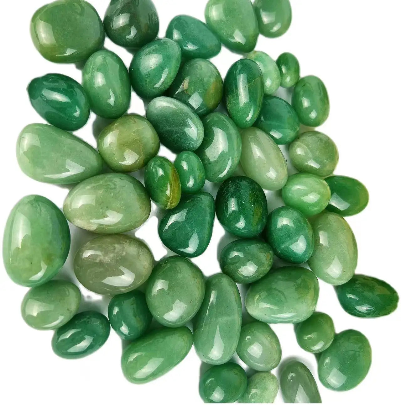 Hot Sale Reiki Gemstone Healing Polished Green Aventurine Tumbled Stone for Decoration