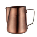 Stainless Steel Tea & Fruit Infusion Water Filter Pitchers Copper Bronze Milk Coffee Latte Art Milk Pitcher Jug Cup