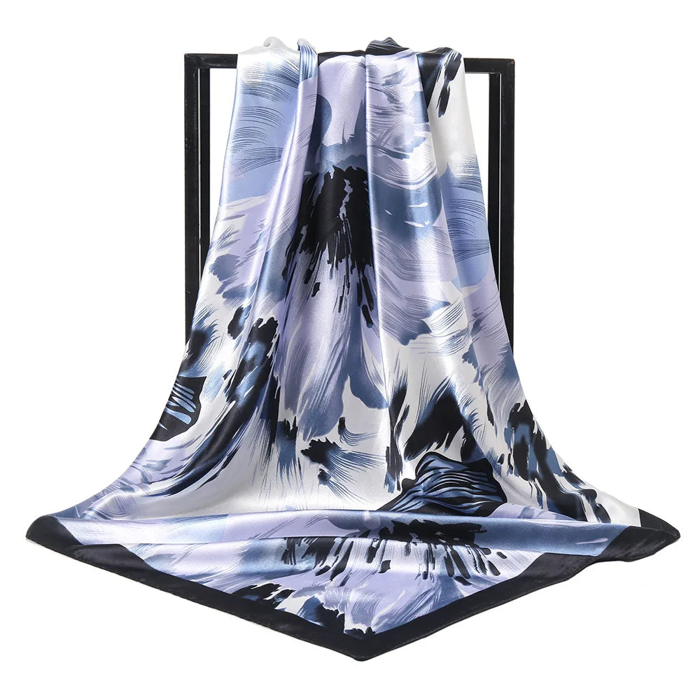 White Scarves 90x90 Horse Pure Long Woman Customized 22mm Twill Double Print Big 90 90cm Hijav 100 Assorted Hijab Tie Silk Scarf