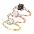 OL1023R Abiding New Arrival Fine Jewelry Emerald Cut Gemstone 925 Sterling Silver Gold Plated Ring for Engagement
