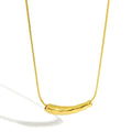 Wholesale Minimalist Jewelry Water Drop Pendant Necklaces 925 Sterling Silver Rhodium Gold Jewelry