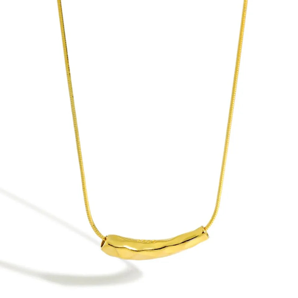 Wholesale Minimalist Jewelry Water Drop Pendant Necklaces 925 Sterling Silver Rhodium Gold Jewelry