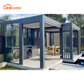 Modern Waterproof Bioclimatic Pergola System 3x3 3x4 4x6 Gazebo Outdoor Aluminium Motorized Louvers Roof Pergola