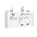 WiFi TV Set-Top Box Wireless Wall-Mounted Decorative Storage Shelf Punch-Free Plastic Cover Box