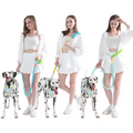 Adjustable Dog Leash with Hand-Free Waist Belt & Chest Strap Pet Walking Running & Jogging Rope Dog Accessories Lace Decoration