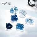 Fancy Intense Greenish Blue Lab Grown Diamonds Loose Wholesales Fancy Shape HPHT CVD Blue Lab Diamond