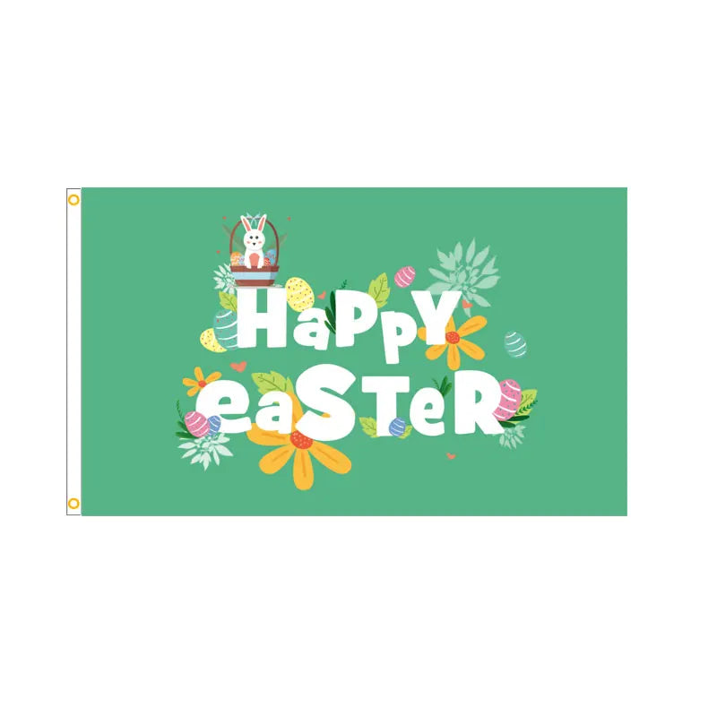 Aozhan Custom Professional Sublimation Printing Easter Garden Flag Fiberglass Flagpole