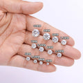 Wholesale 1.0CT 2CT Mossanite Stud 925 Sterling Silver 14K Gold Plated Jewelry GRA VVS Moissanite Diamond Earring for Men Women