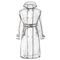 Hot Selling Women's EVA Transparent Plastic Hooded for Raincoat Belt Waterproof Reusable Fashionable Business Gifts for Tour