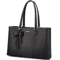 LOVEVOOK Women's PU Leather Tote Bag Large Capacity Laptop Tote Office Shoulder Handbag Vintage Briefcase Hand Bag for Women
