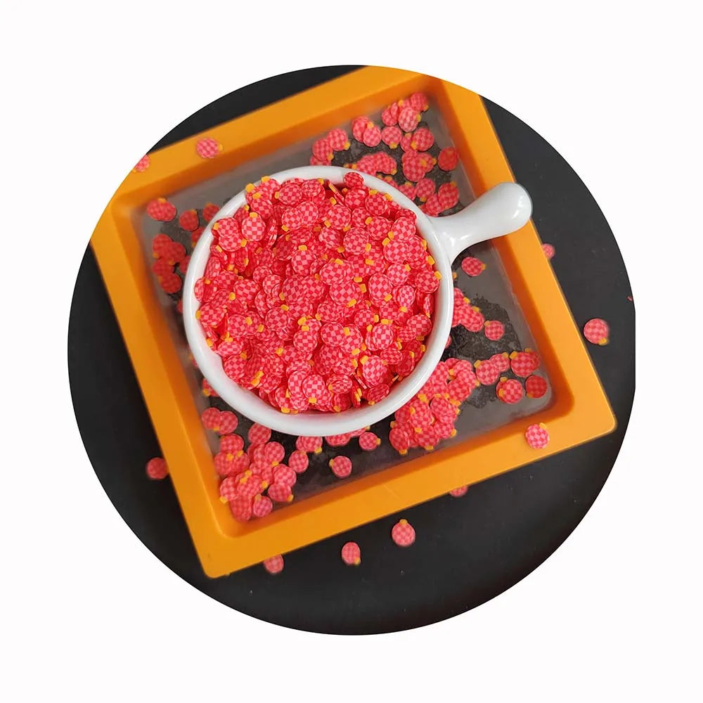 1kg Red Gift Box Cute Handmade Mini Soft Clay Charms Colorful Cartoon Characters DIY Crafts Slime Fillings