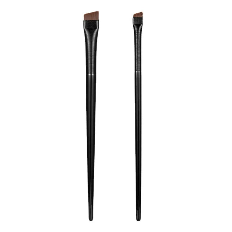 OEM logo Printing Super Thin Flat and Straight Eyebrow Eyeliner Brush Small Angled Sharp Fine Eye Liner Brow Brush