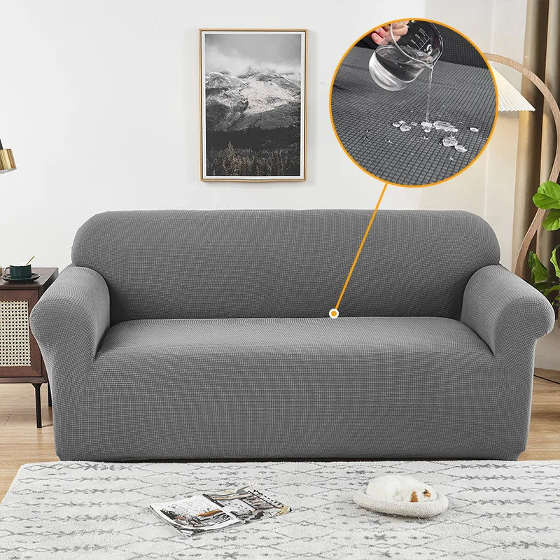 Xinlan Universal Waterproof Elastic Jacquard Stretch Sofa Cover Set 3 Seats Sofa Cover Slipcover