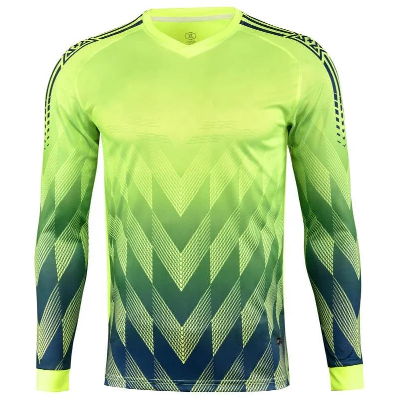 2024 Goalkeeper  Long Sleeve Football Uniform 100% Polyester Wholesale  in Stock Soccer Jersey Kit