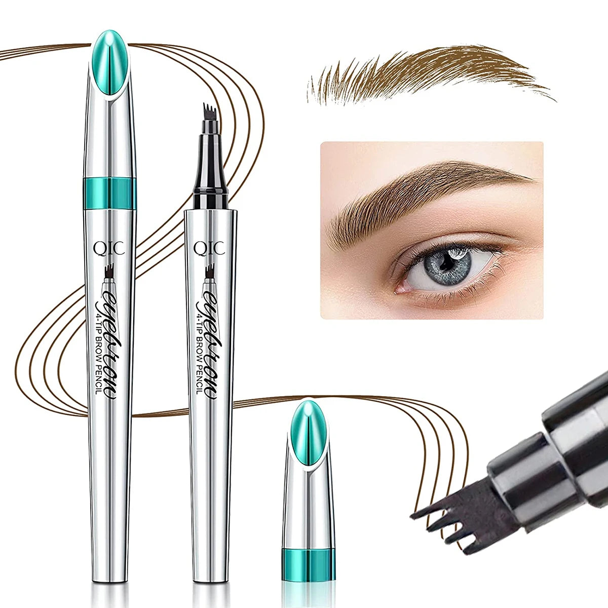 Eyebrow Extensions Eyebrow Water Private Label  4-fork Tip Eyebrow Trimmer Pencil