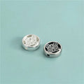 Wholesale 925 Sterling Silver Retro Hollow Out Round Spacer Beads Antique Silver Spacer Beads for Jewelry Making