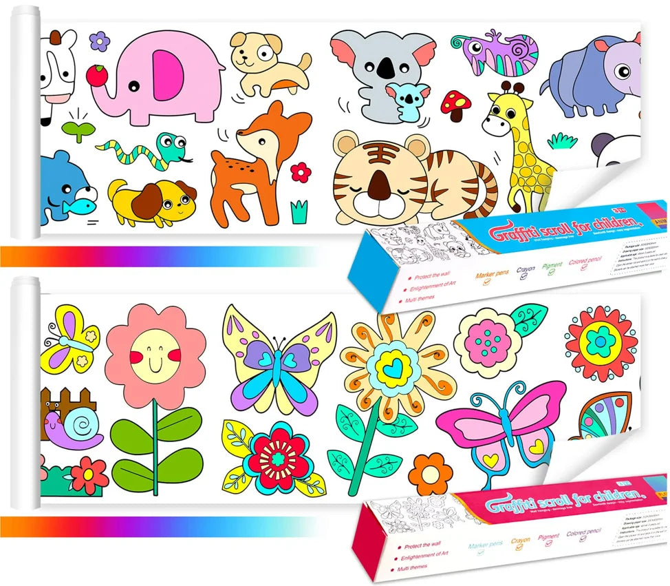 Leenice Customized DIY Coloring Paper Roll Film Laminated Offset Paper for Children's Educational Drawing Graffiti