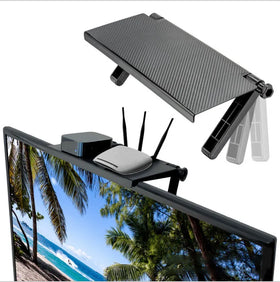 Solid Shelf for Top of TV Desktop PC Monitor Top Shelf Home Decor Cable Box Shelf for Wall Mounted TV