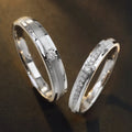 H&F Promise Ring for Couples 100% Natural Diamond Wedding Rings 18k 14k 10k Solid Gold Trendy Style for Parties Anniversaries